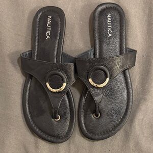 Nautica Women's Navy Blue Slide Sandals